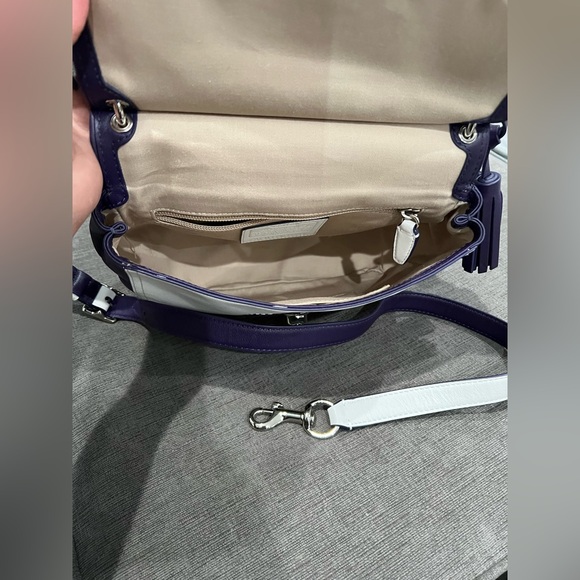 Coach Legacy White Purple Archival Crossbody Bag - Picture 7 of 8